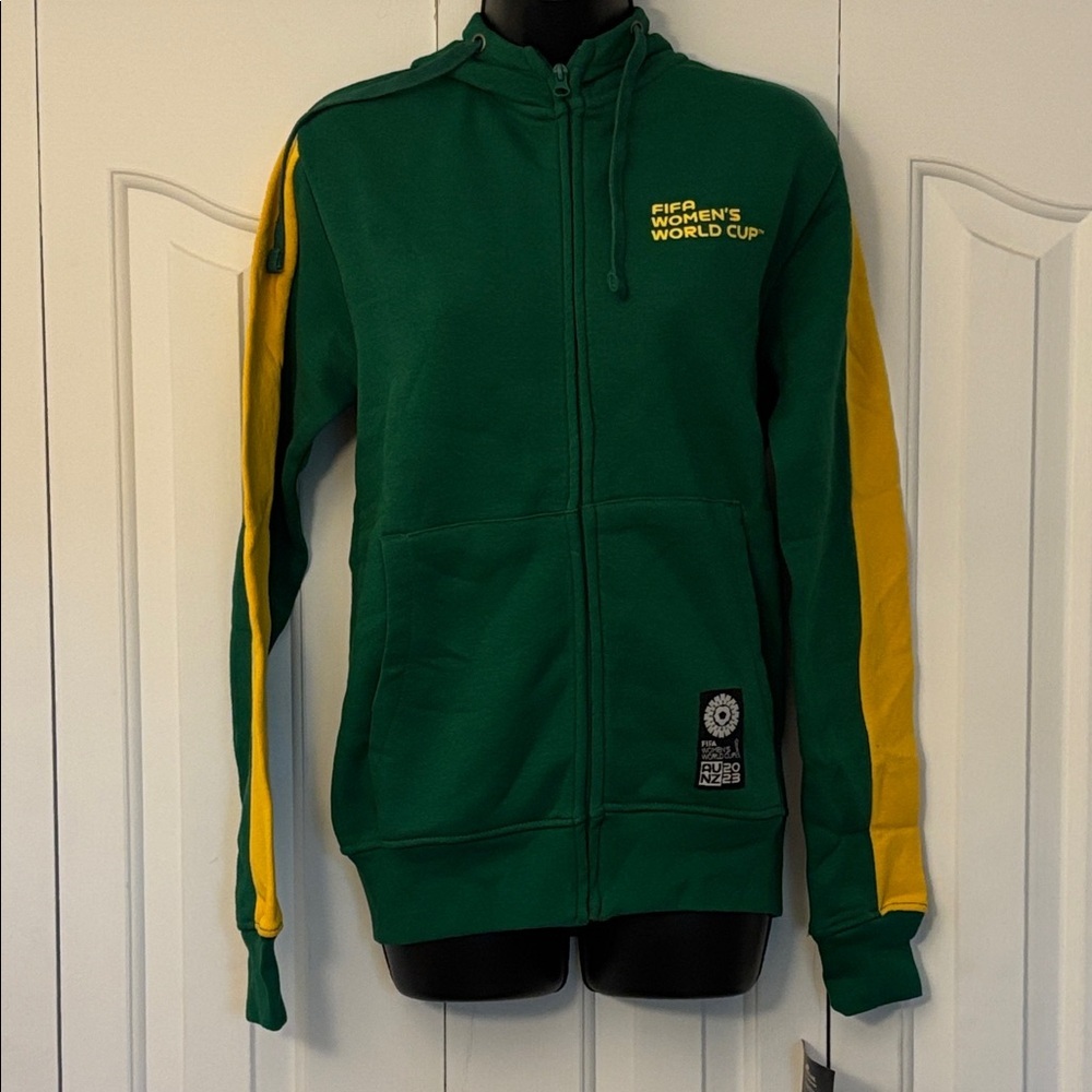 FIFA South Africa  Zip-Up Hoodie Green / Yellow Women Size XS